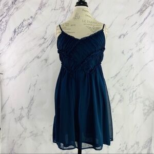 Anthropologie Maude Chiffon Cocktail Dress Navy